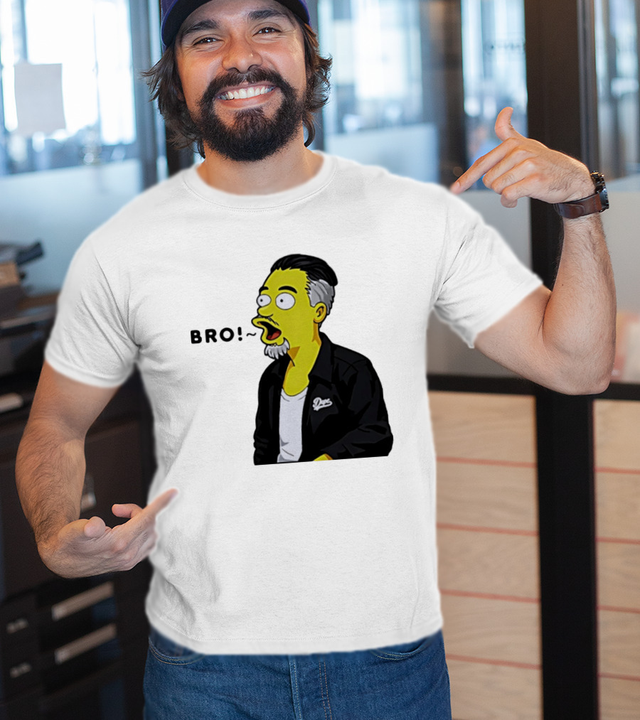 BRO The Simpson Basketball Player Inspired Character With Yellow Humor T-Shirt