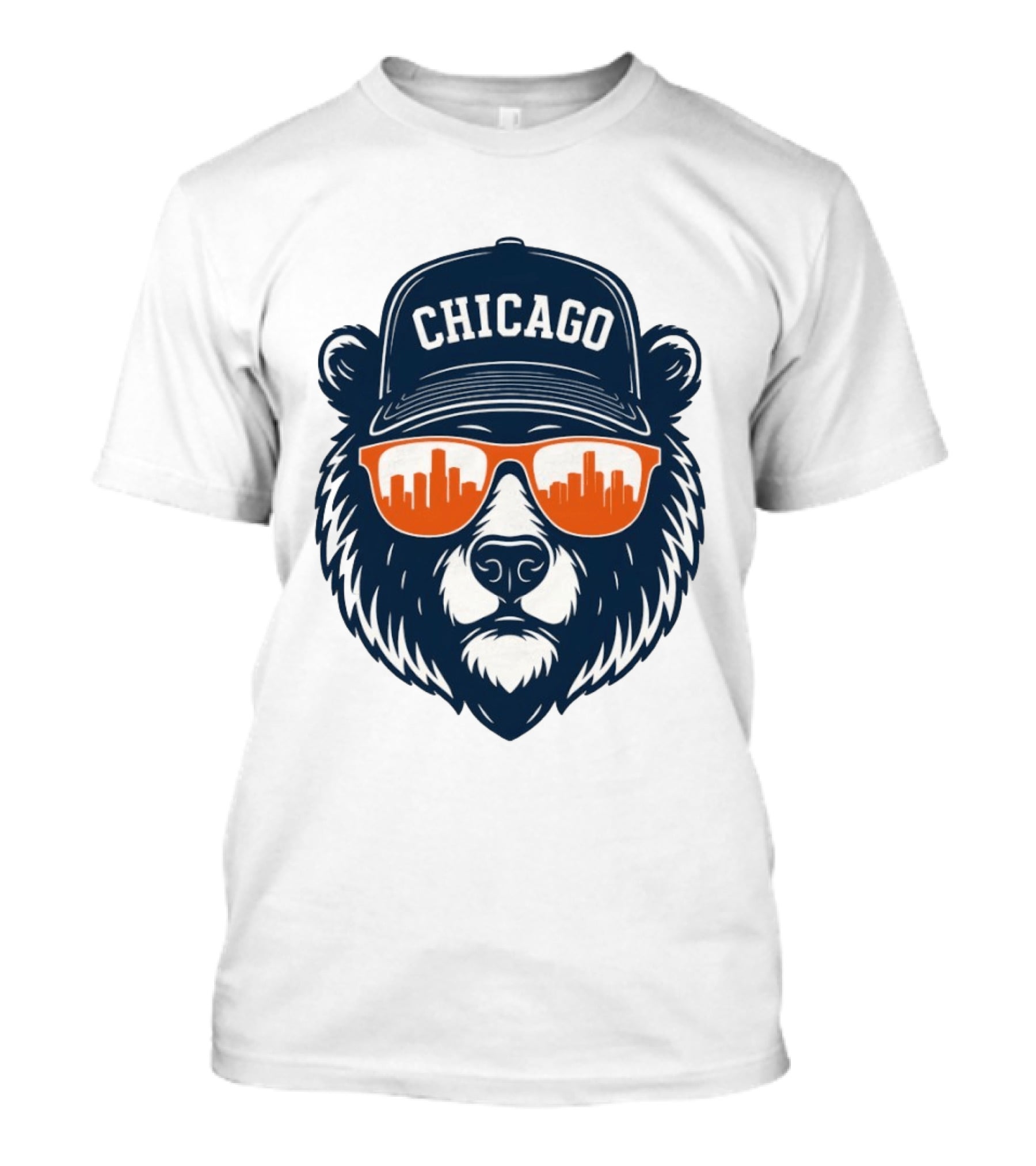 Chicago Bears Skyline 2026 Football City Bear With Hat And Sunglasses T-Shirt