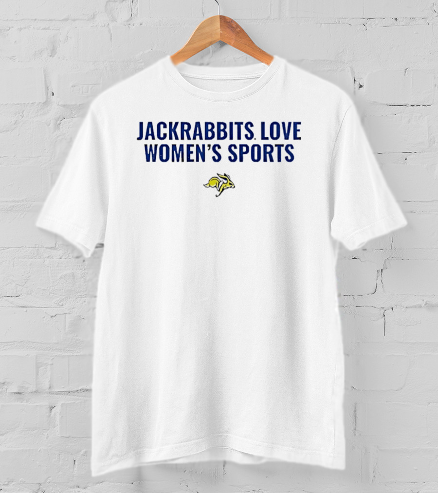 Jackrabbits Love Women's Sports Yellow Blue Jackrabbit T-Shirt