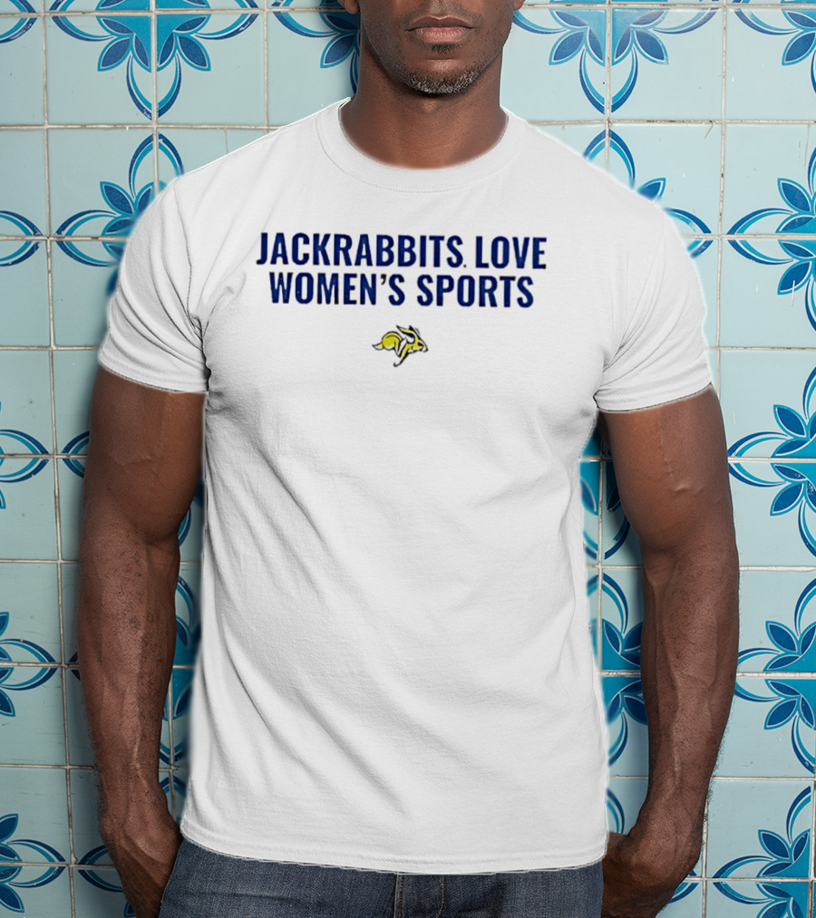 Jackrabbits Love Women's Sports Yellow Blue Jackrabbit T-Shirt
