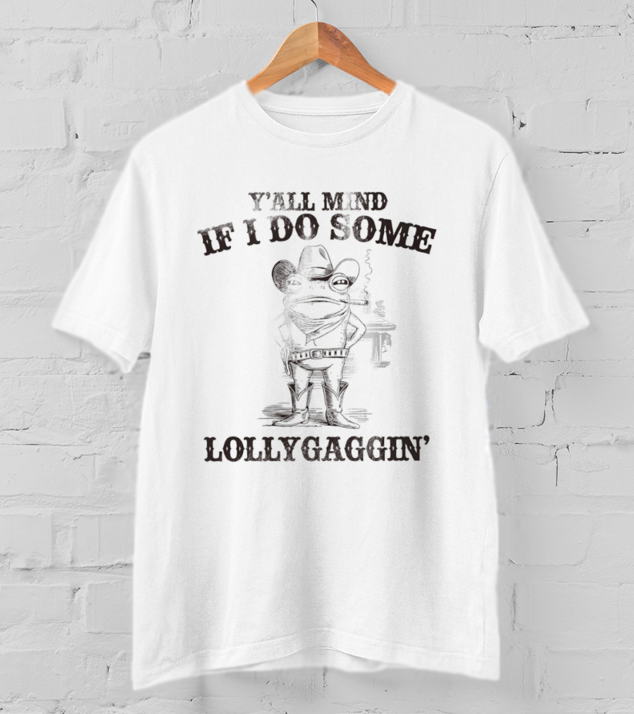 Cowboy Frog Y’all Mind If I Do Some Lollygagging Vintage T-Shirt