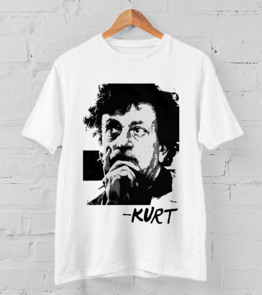 Kurt Vonnegut Vintage Portrait Signature T-Shirt