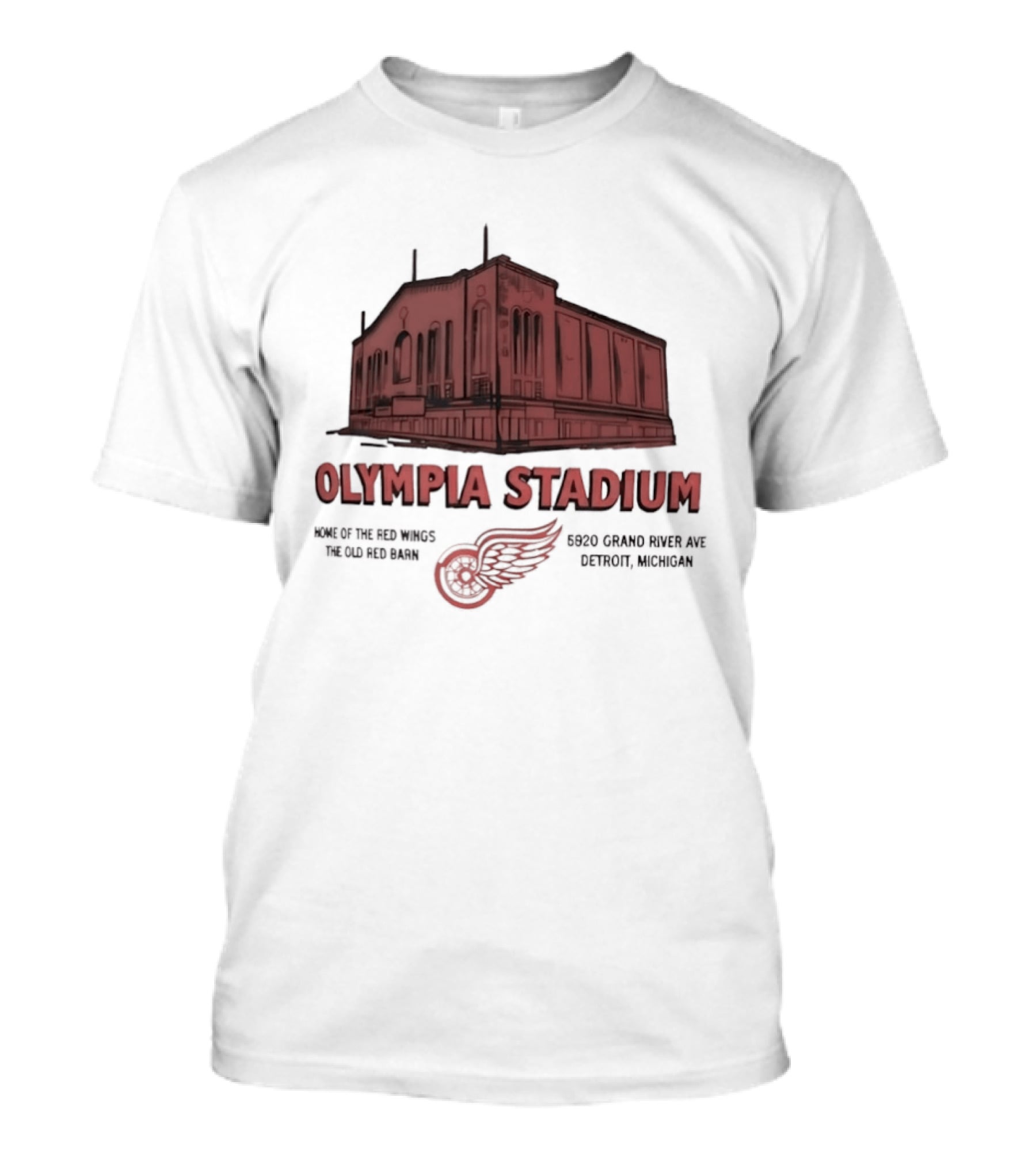 Olympia Stadium Home Of Detroit Red Wings Historic Venue In Detroit Michigan T-Shirt