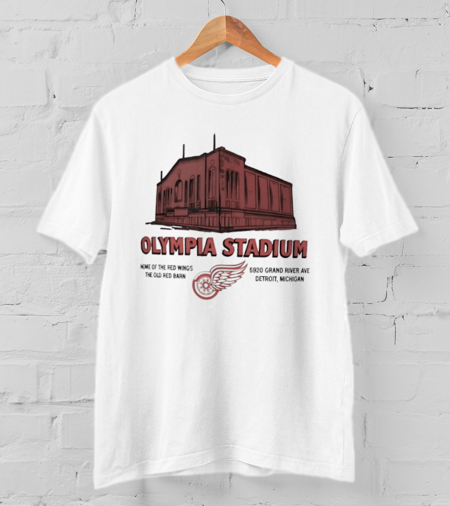 Olympia Stadium Home Of Detroit Red Wings Historic Venue In Detroit Michigan T-Shirt