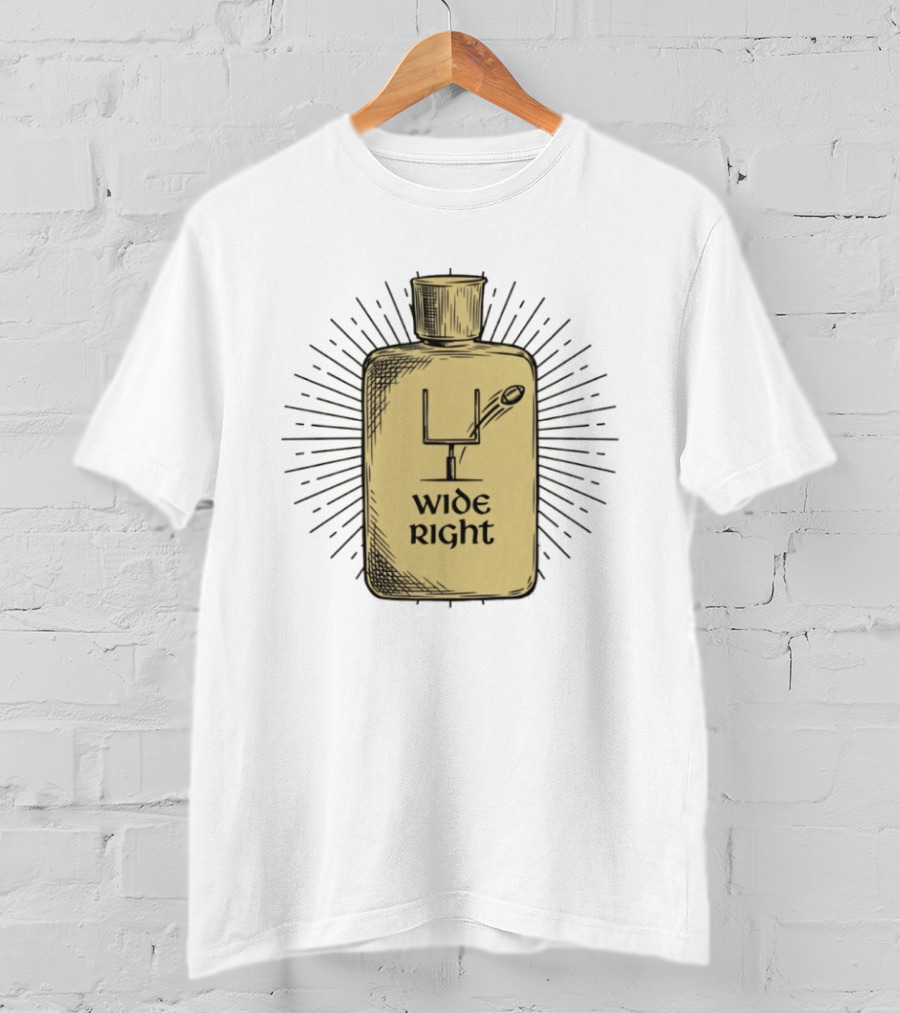 Wide Right Field Goal Miss Illustrated On Holy Water Bottle T-Shirt