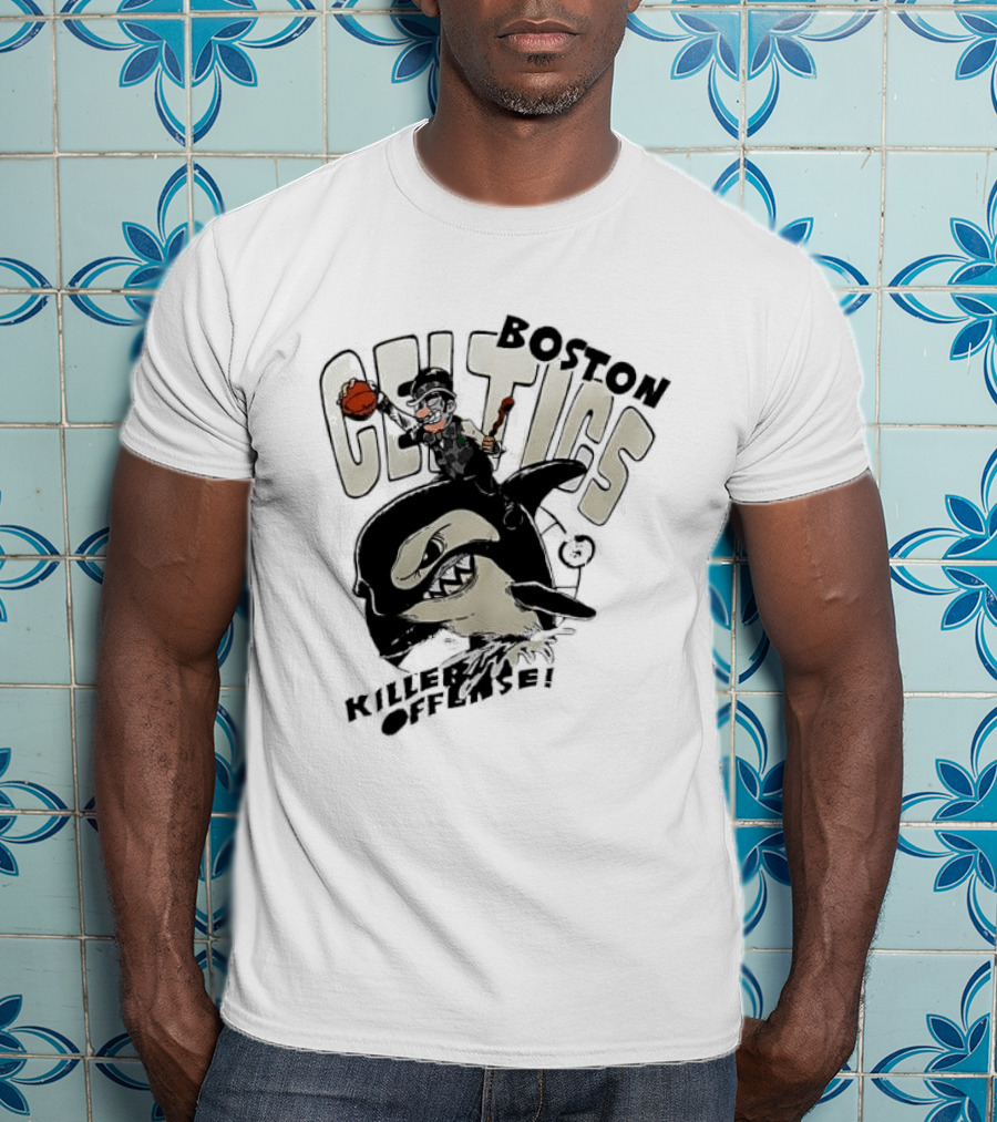 Boston Celtics Killer Offense Basketball Shark T-Shirt