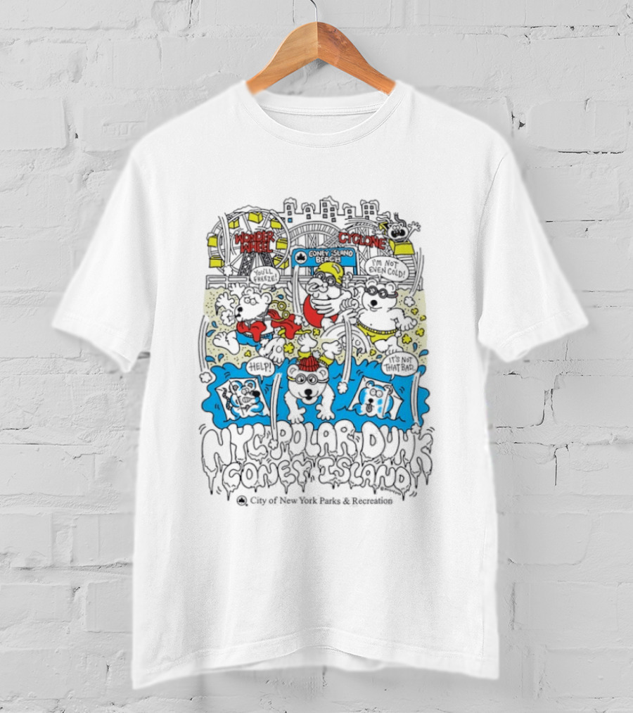 NYC Polar Dunk Coney Island Wonder Wheel Cyclone T-Shirt