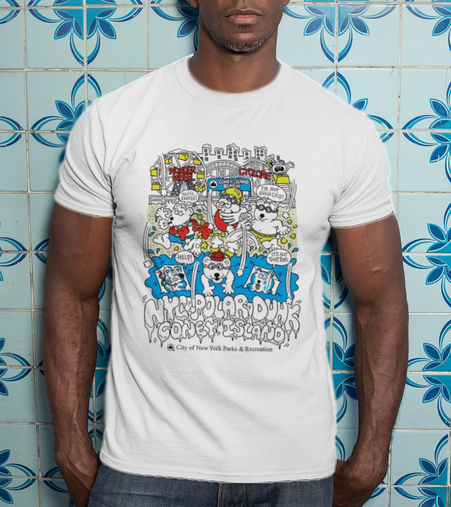 NYC Polar Dunk Coney Island Wonder Wheel Cyclone T-Shirt
