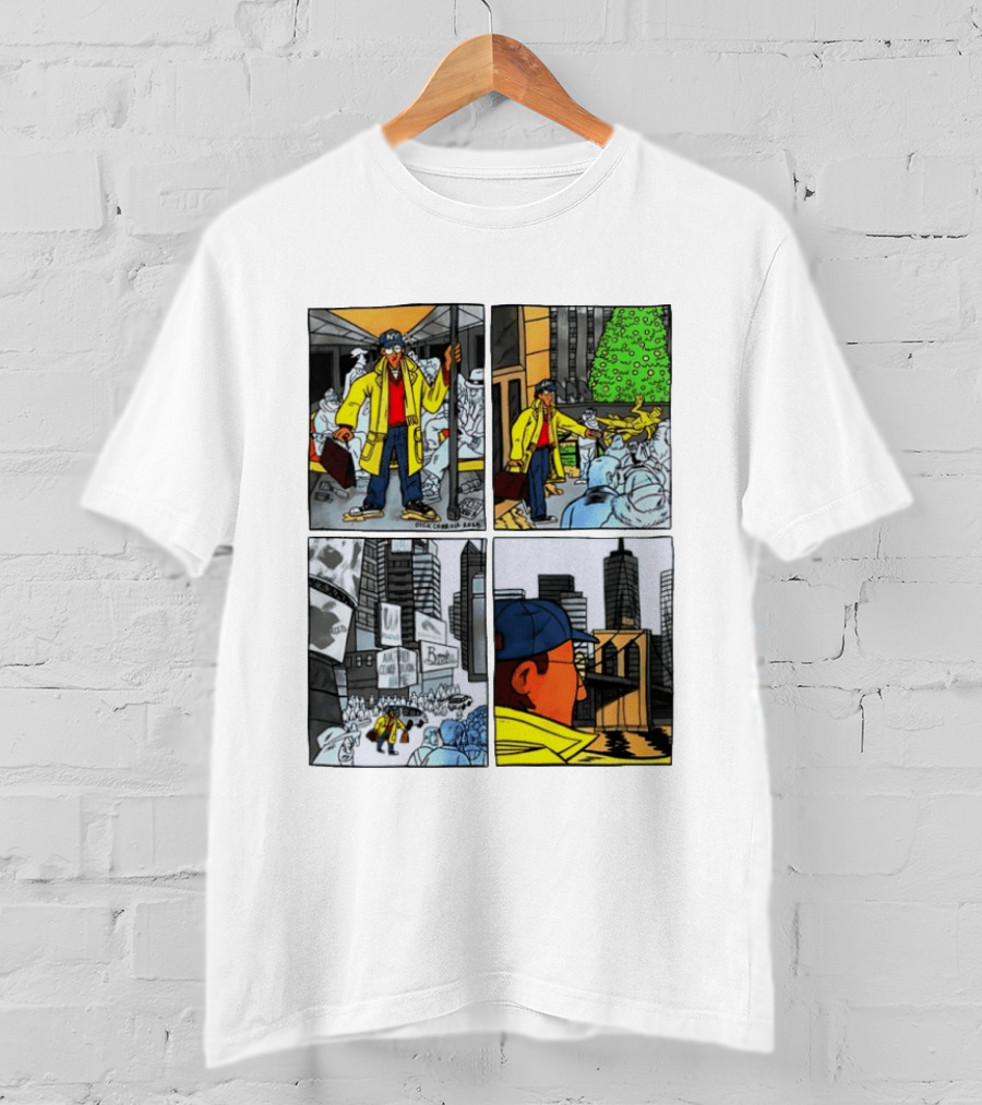 Holiday Comic Pocket NYC Urban Christmas Scenes T-Shirt
