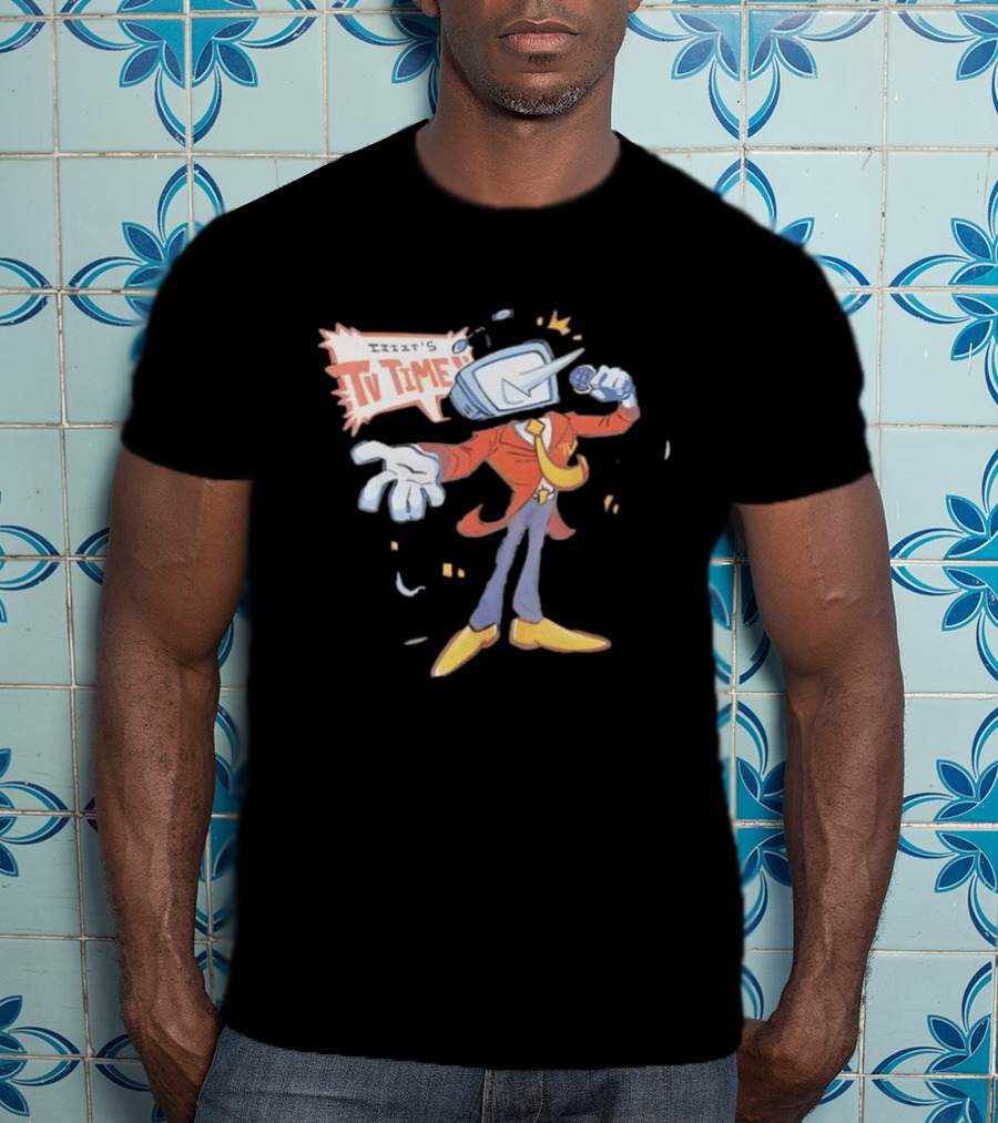 It's TV Time Cartoon Retro Style TV Head T-Shirt
