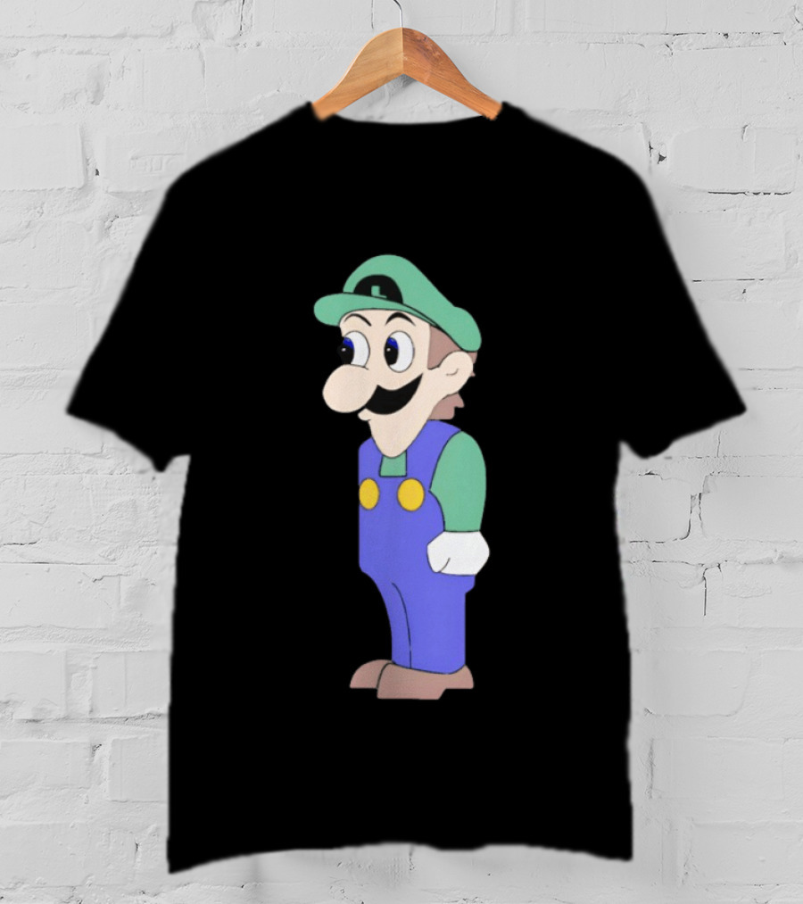 Look At Front Of For Boobs Luigi Funny Meme T-Shirt