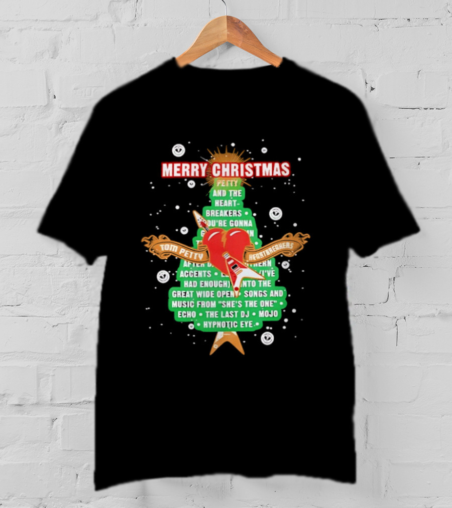 Tom Petty Heartbreakers Merry Christmas You're Gonna Heartbreak Songs Mojo Hypnotic Eye T-Shirt