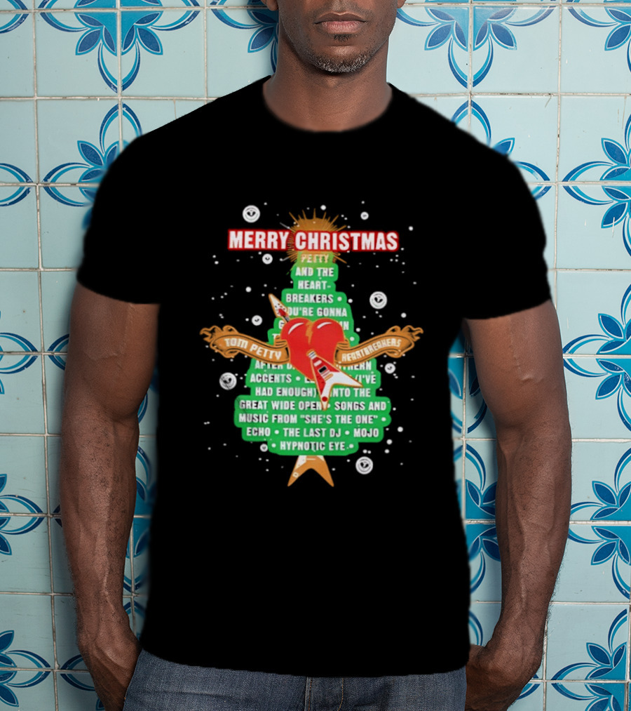 Tom Petty Heartbreakers Merry Christmas You're Gonna Heartbreak Songs Mojo Hypnotic Eye T-Shirt
