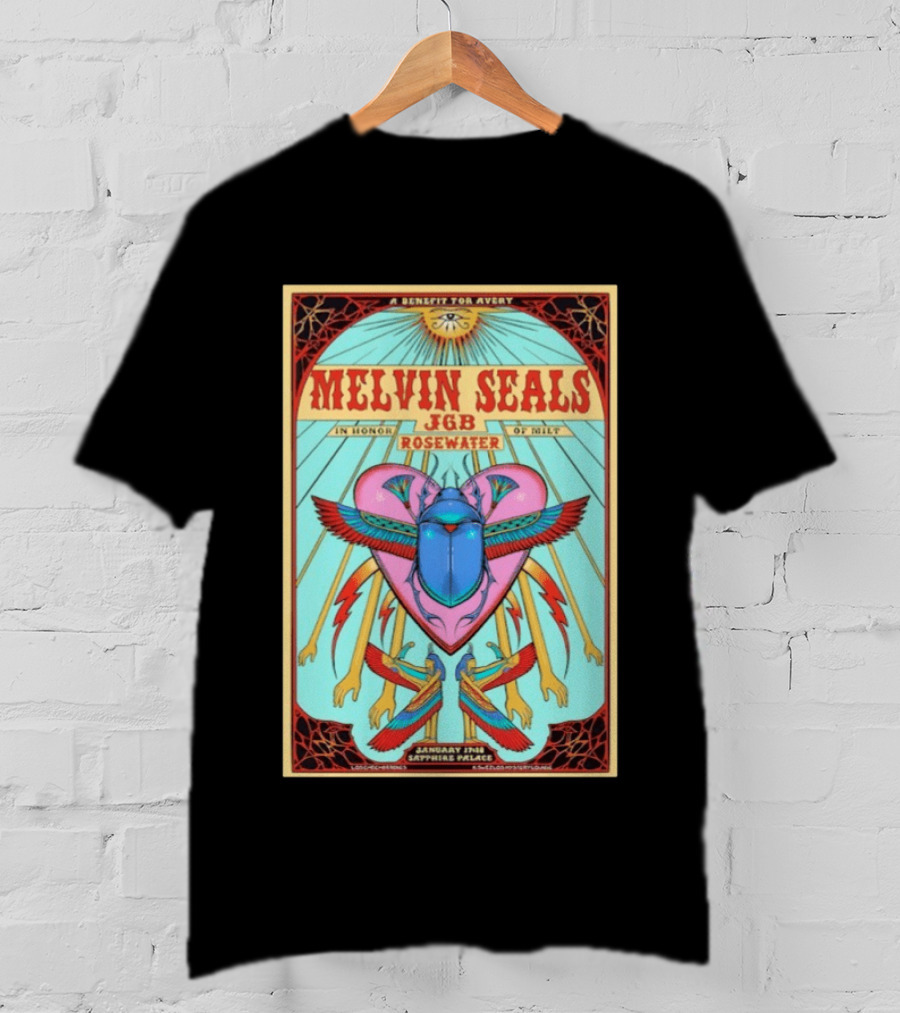 Melvin Seals JGB Rosewater Benefit For Avery January 11th Sapphire Palace T-Shirt