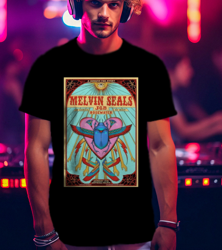 Melvin Seals JGB Rosewater Benefit For Avery January 11th Sapphire Palace T-Shirt