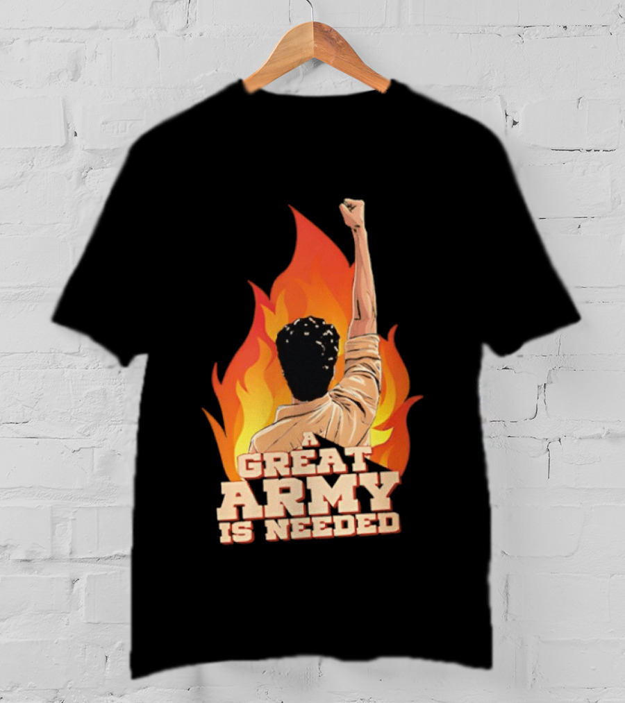 Parasakthi A Great Army Is Needed Raised Fist Flame T-Shirt