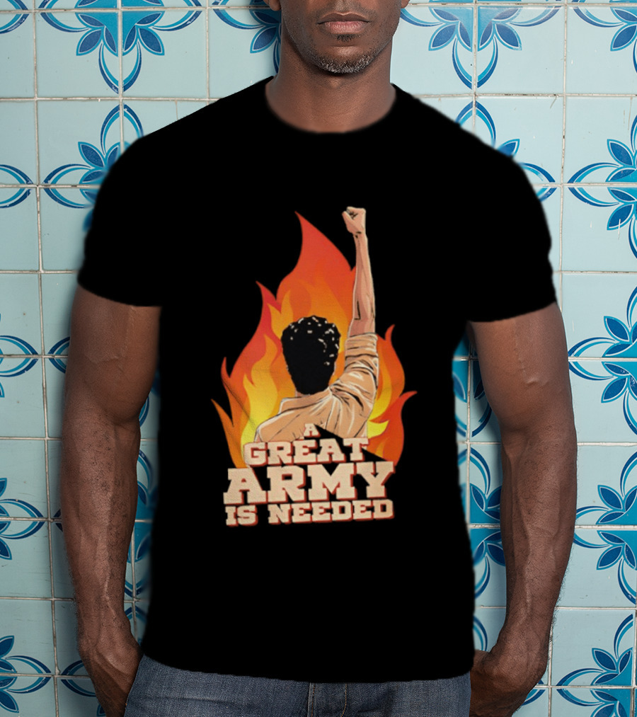 Parasakthi A Great Army Is Needed Raised Fist Flame T-Shirt