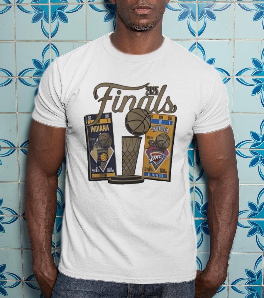 2025 Finals Indiana Pacers Vs Oklahoma City Thunder Tickets Stadium Basketball T-Shirt