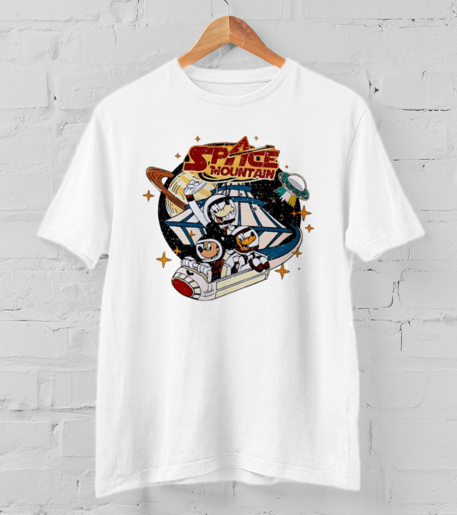 Space Mountain Magic Kingdom Mouse And Friends Retro Galactic Adventure T-Shirt