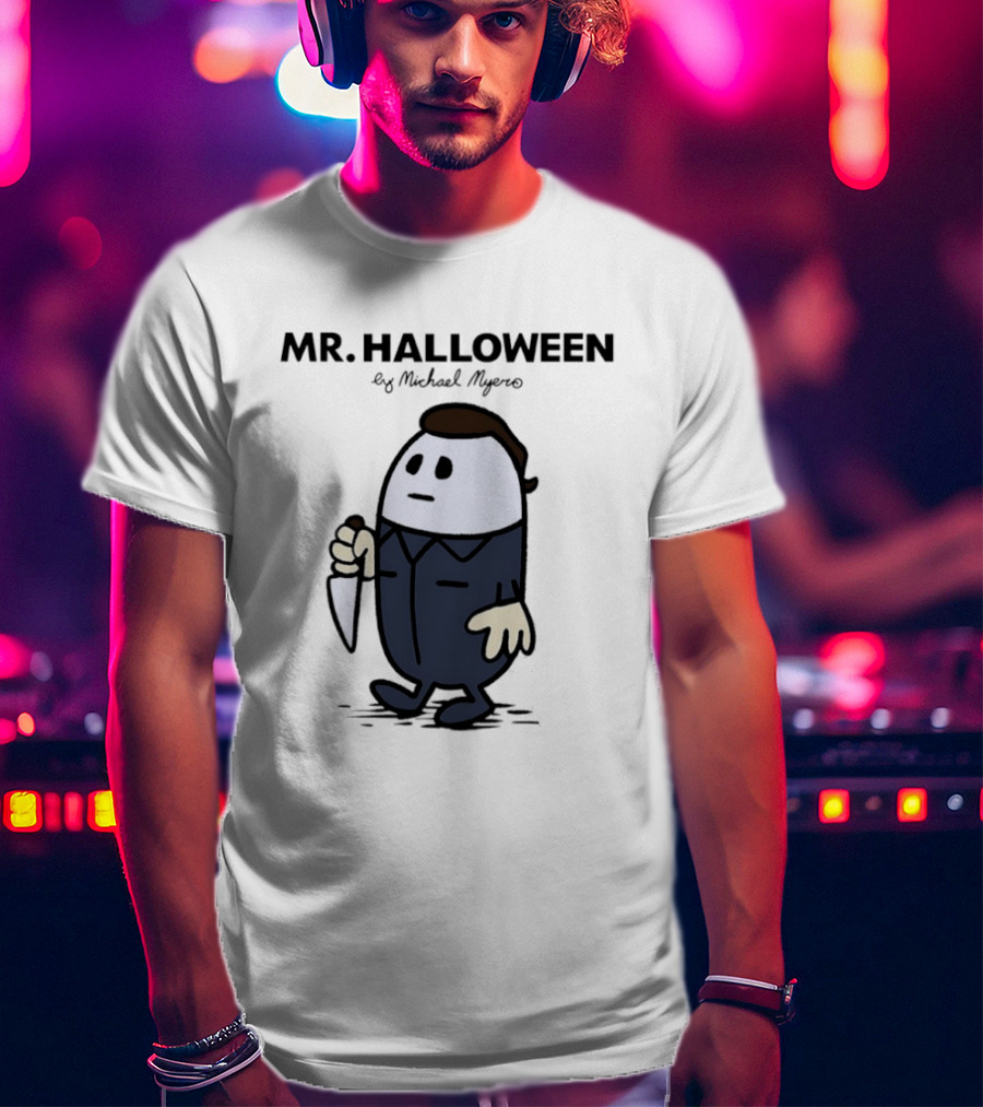 Mr Halloween By Michael Myers Knife T-Shirt