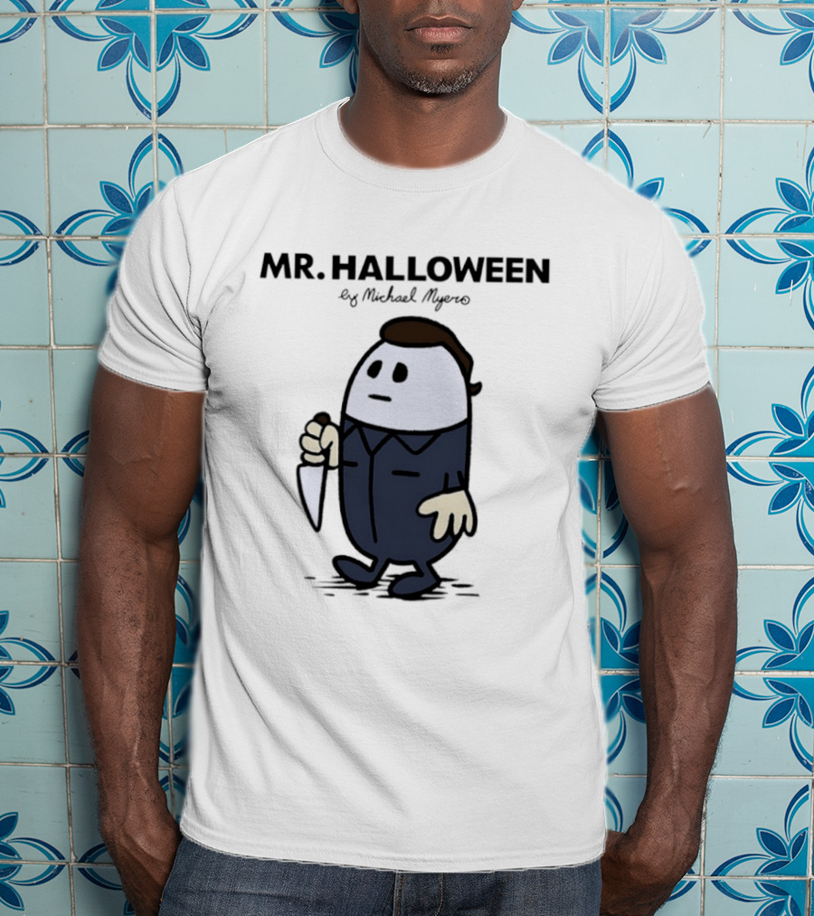 Mr Halloween By Michael Myers Knife T-Shirt