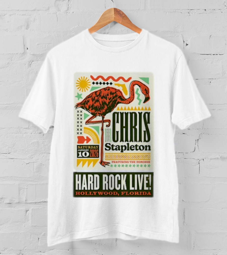 Chris Stapleton Featuring The Honchos Hard Rock Live Hollywood Florida January 10 2026 T-Shirt