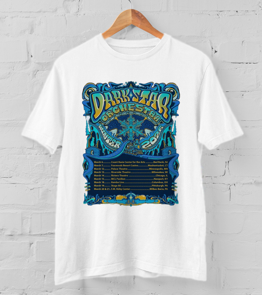 Dark Star Orchestra Winter Tour 2026 Concert Dates And Locations T-Shirt