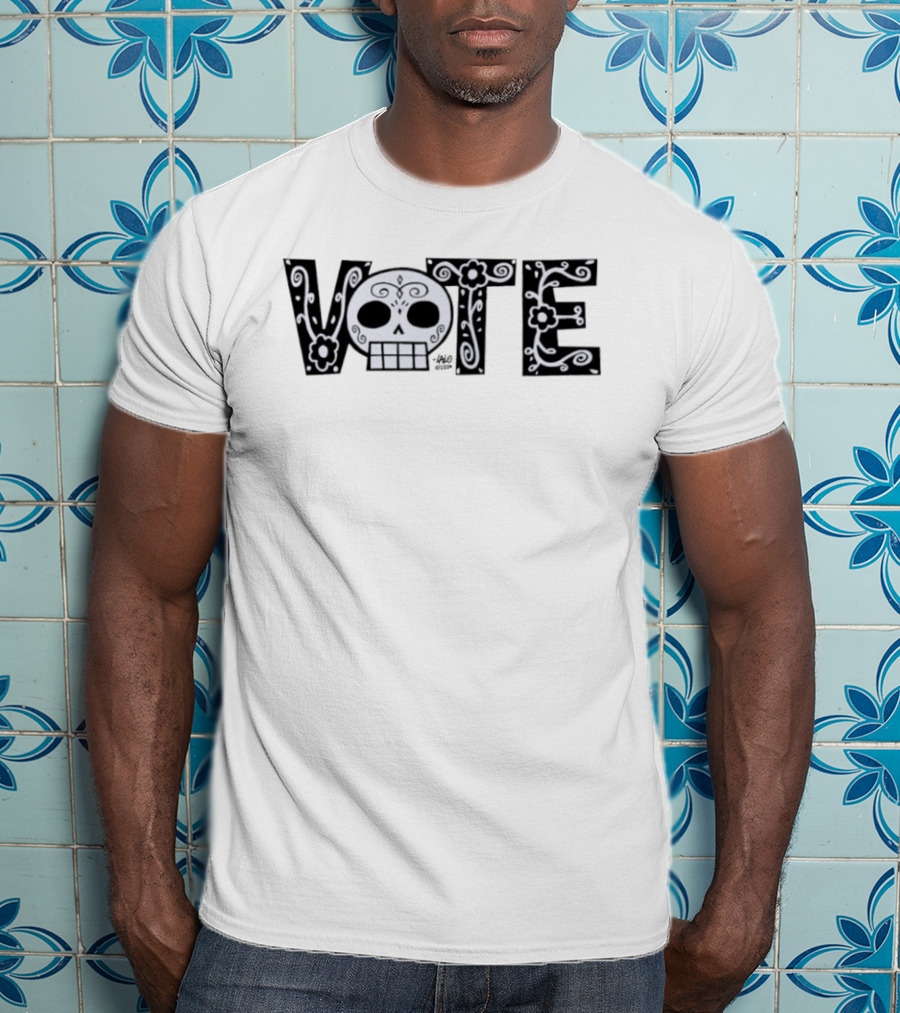 Dia De Los Muertos Calavera Vote Skull Celebration T-Shirt