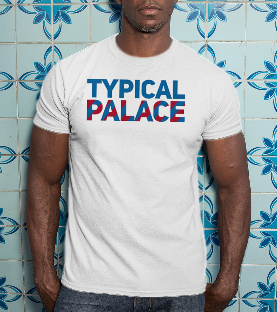 Typical Palace Red And Blue Bold Block T-Shirt