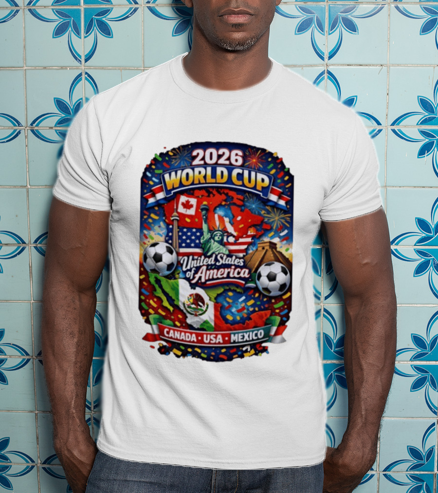 2026 World Cup United States Of America Canada USA Mexico Soccer Celebration T-Shirt