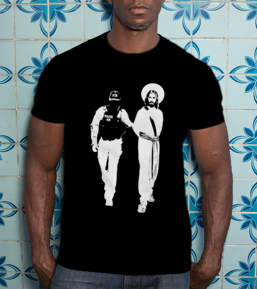 Anti Ice Jesus Arrested Iconic T-Shirt