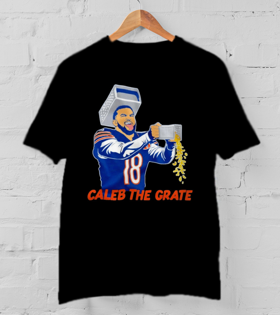 Caleb Williams Cheese Grater Caleb The Grate Chicago Football 18 T-Shirt