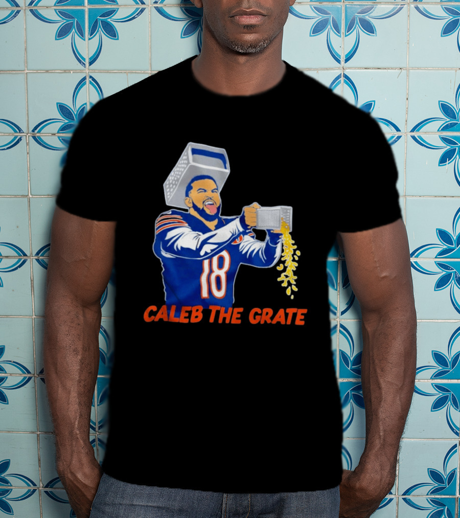 Caleb Williams Cheese Grater Caleb The Grate Chicago Football 18 T-Shirt