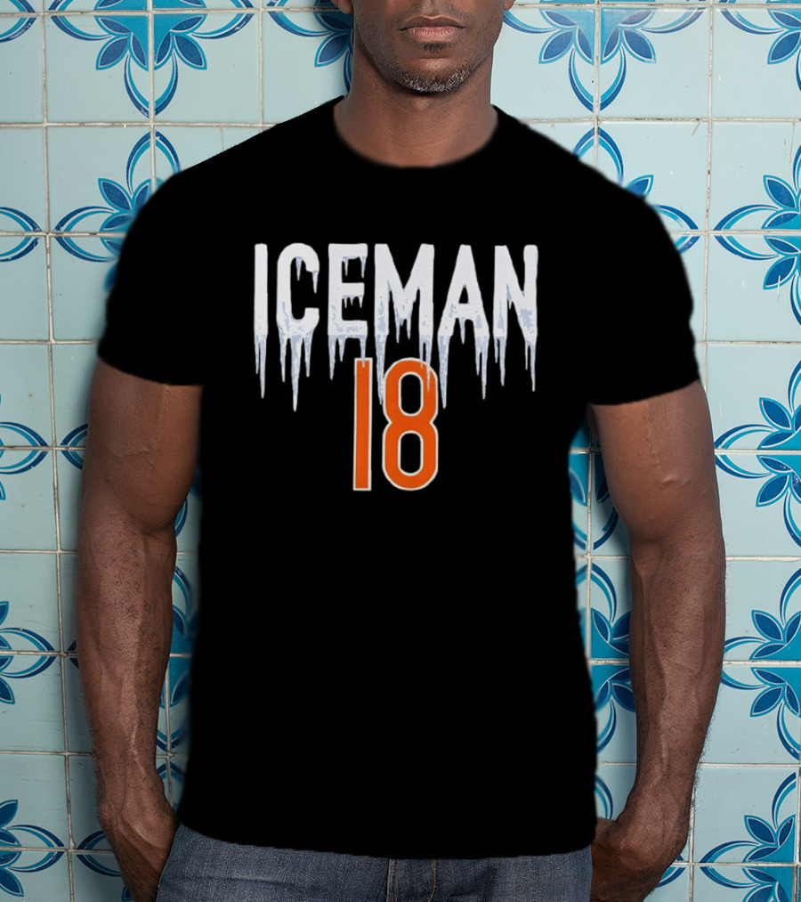 Chicago Bears Iceman 18 Caleb Williams NFL Gear T-Shirt