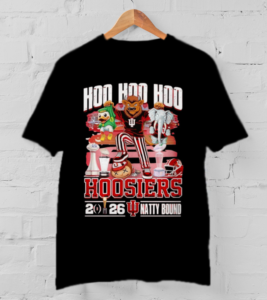 Hoo Hoo Hoo Hoosiers Indiana 2026 Natty Bound Trophy Celebration T-Shirt