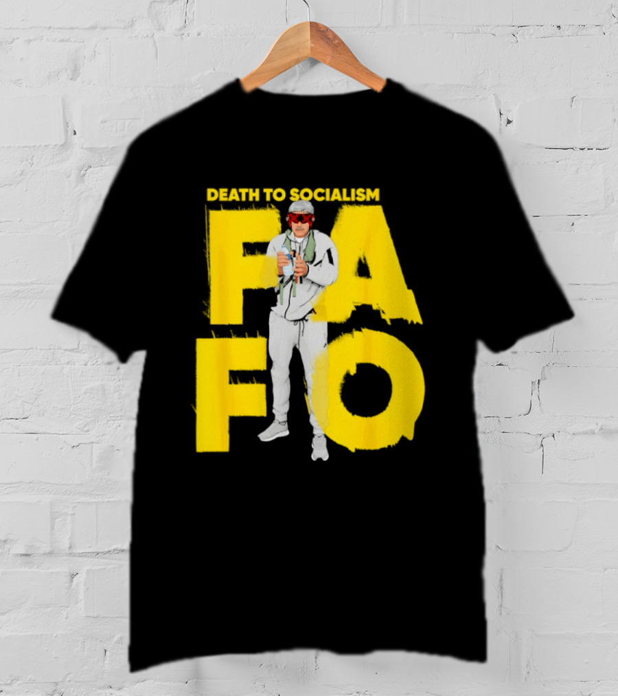 FAFO Death To Socialism Meme Sunglasses And Microphone T-Shirt