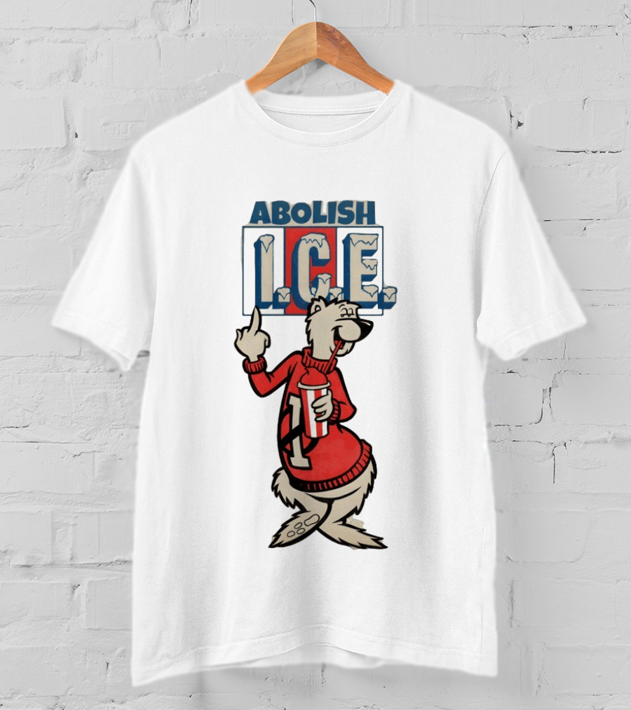 Abolish ICE Polar Bear Middle Finger T-Shirt