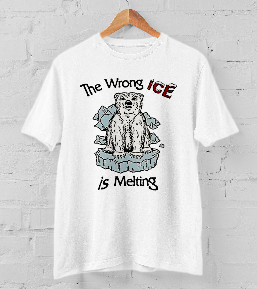 The Wrong Ice Is Melting Polar Bear Vintage Climate Awareness T-Shirt