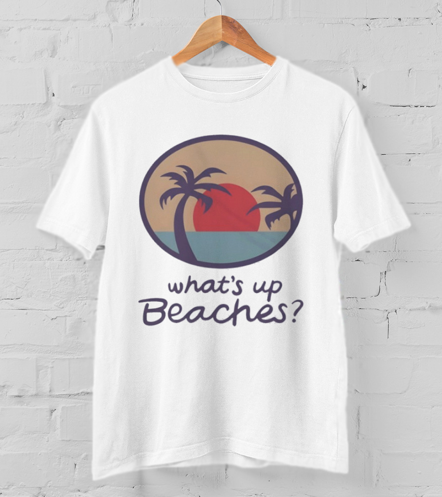 Brooklyn Nine Nine What's Up Beaches Red Sunset Palm Trees T-Shirt