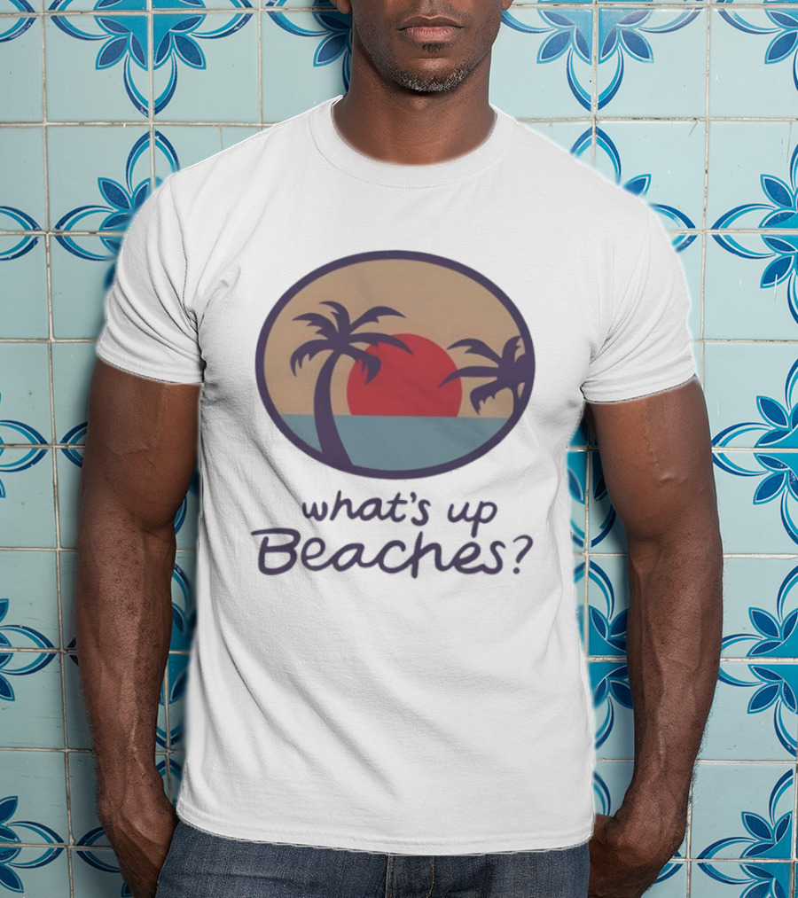 Brooklyn Nine Nine What's Up Beaches Red Sunset Palm Trees T-Shirt