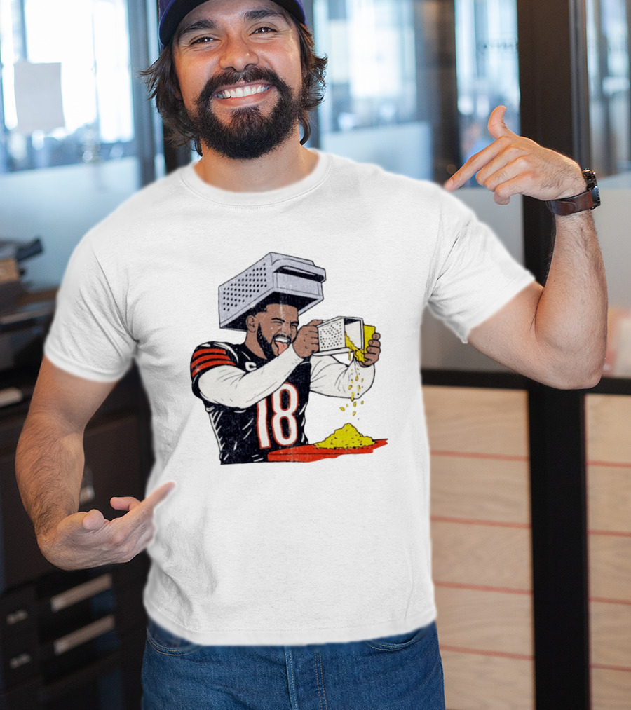 Caleb Williams Cheese Grater Chicago Bears Football Comedy T-Shirt