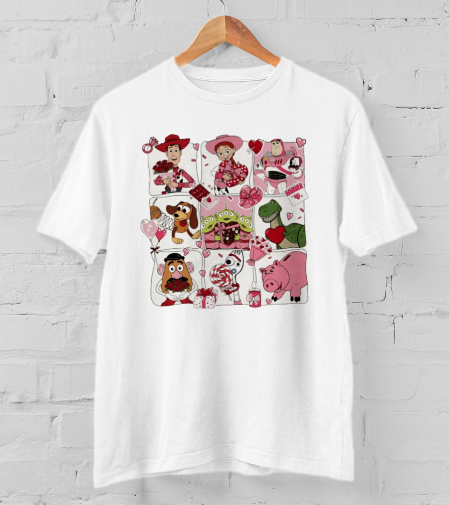 Cartoon Movie Pink Heart Valentine Coquette Valentine’s Day T-Shirt