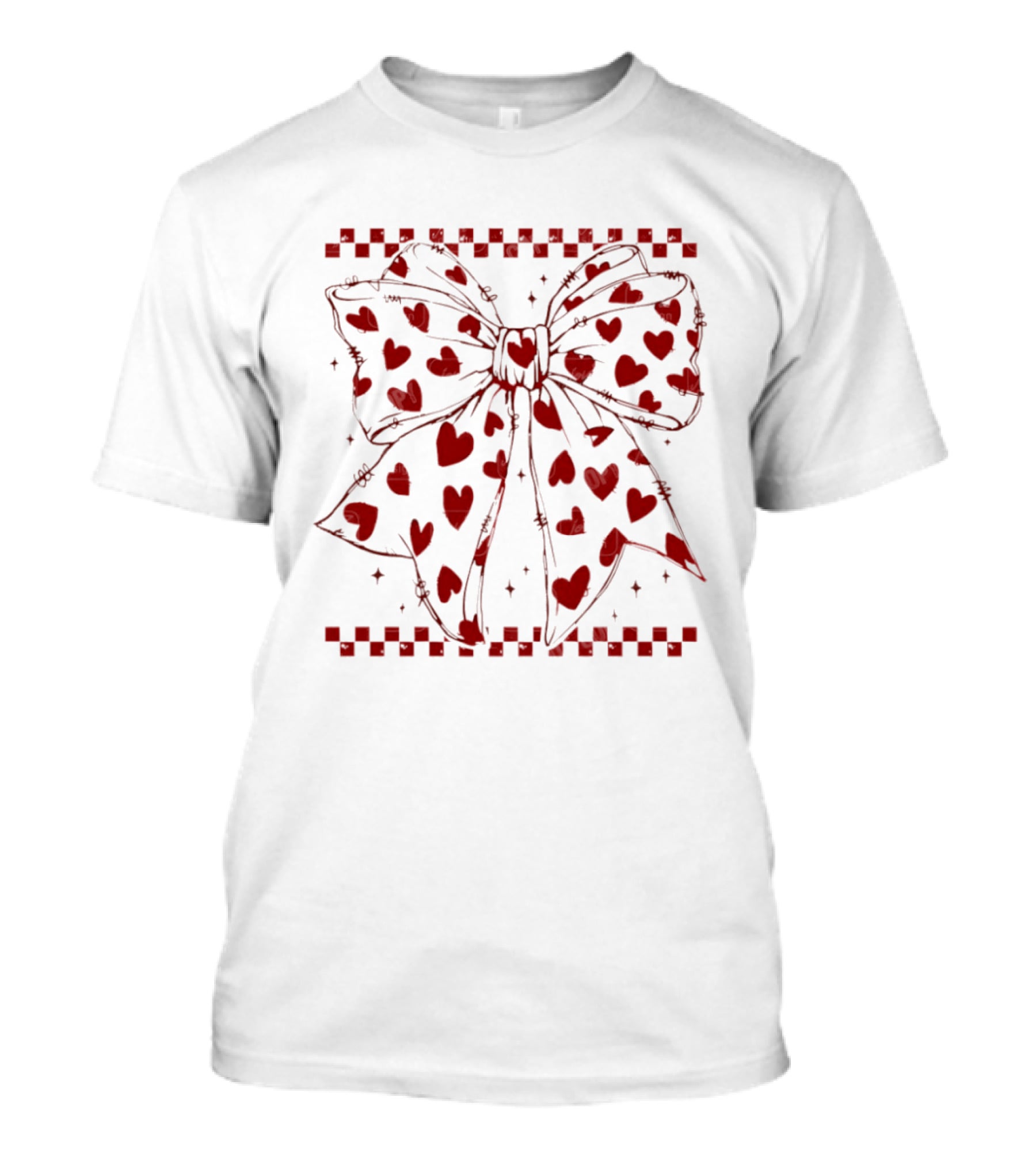 Coquette Bow Heart Valentine’s Day T-Shirt