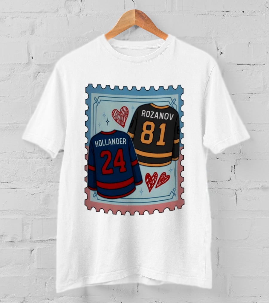 Hollander Rozanov 24 81 Hockey Romance Stamp T-Shirt