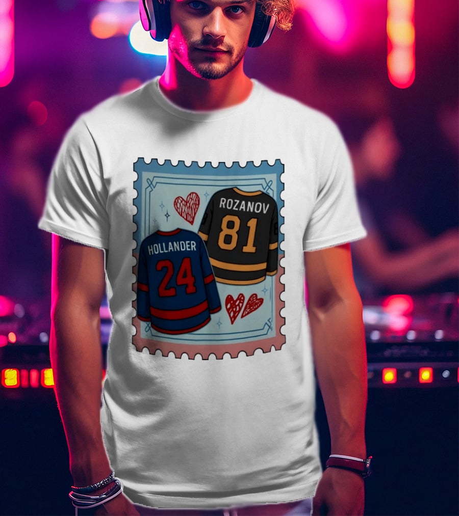 Hollander Rozanov 24 81 Hockey Romance Stamp T-Shirt