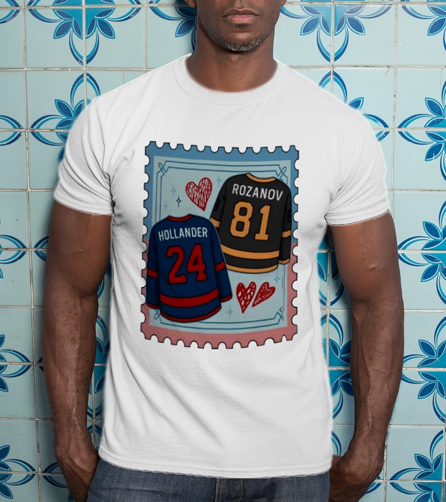 Hollander Rozanov 24 81 Hockey Romance Stamp T-Shirt