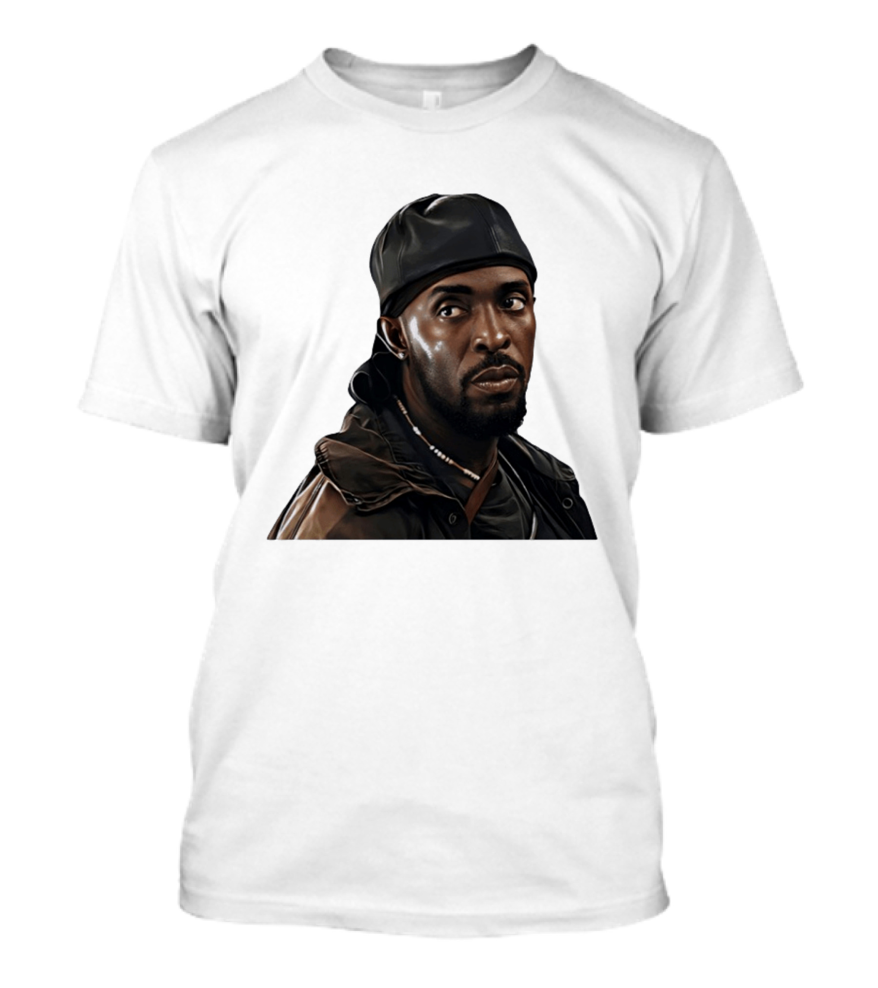 Tray Chaney The Wire Omar Leather Hat Beade...T-Shirt 