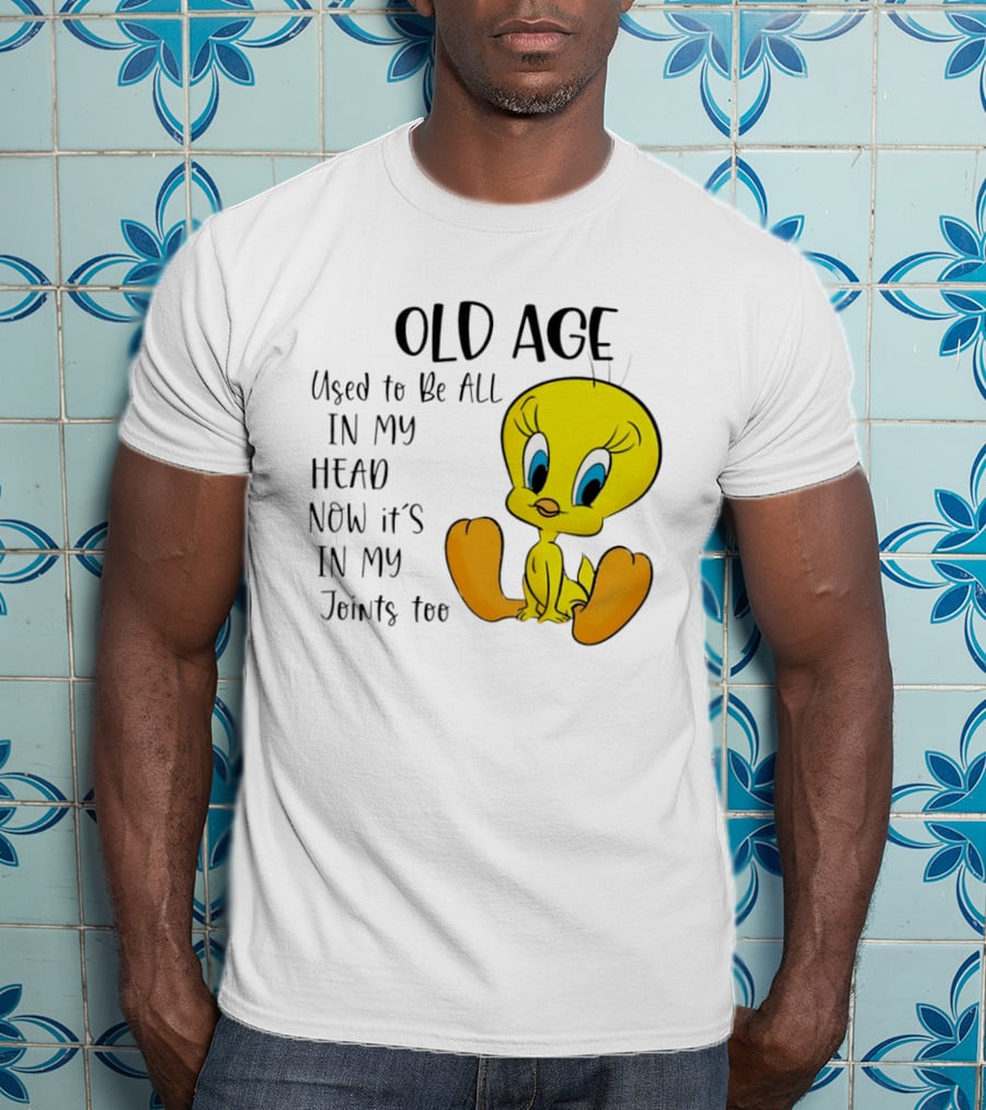 Old Age Tweety Used To Be All In My Head Now It's In My Joints Too T-Shirt