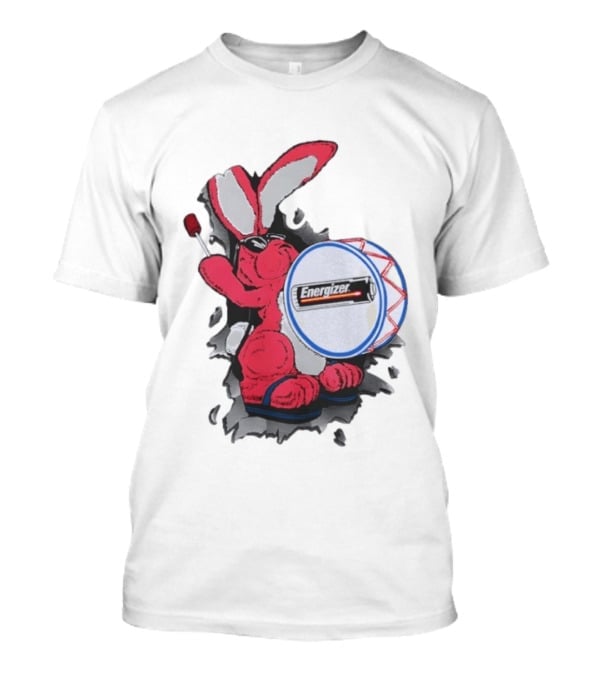 Energizer Bunny Vintage 90s Battery Drumming T-Shirt Energizer Bunny Vintage 90s Battery Drumming T-Shirt