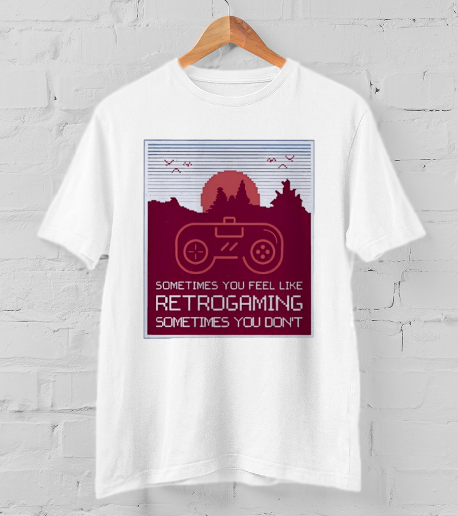 Sometimes You Feel Like Retrogaming Sometimes You Don't Controller Sunset Scene T-Shirt